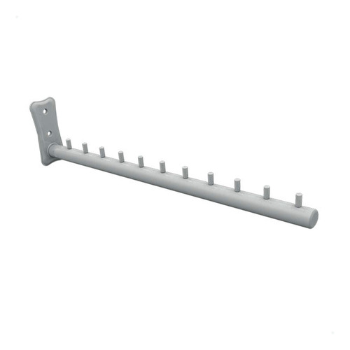 Arara Rt Frontal Reto 40cm Para Parede Loja 1 Uni Cor Branco