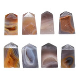 Decoração Natural De Torre Agate Point Para Home Geode Stone