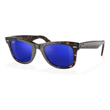 Ray Ban Rb2140 902/17 Wayfarer Carey Azul Espejo Original