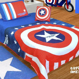 Cubrelecho Capitán América Edredón Capitán América Sencillo