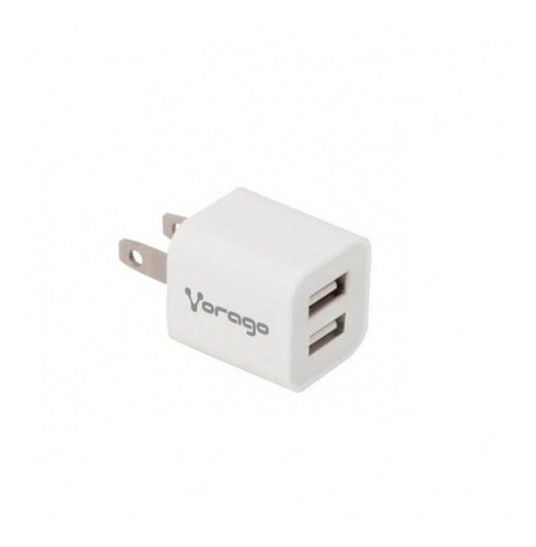 Cargador Vorago Au-106 Usb Doble Entrada 240 V Blanco /v /v