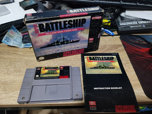 Snes Battleship Con Caja Y Manual Completo Súper Nintendo 