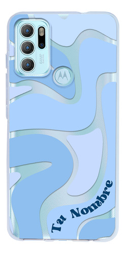 Funda Para Motorola Para Mujer Curvas Azul Con Tu Nombre