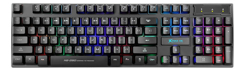 Teclado Gamer Xtrike Me Kb-280 Qwerty Inglés Us Color Negro Con Luz Rainbow