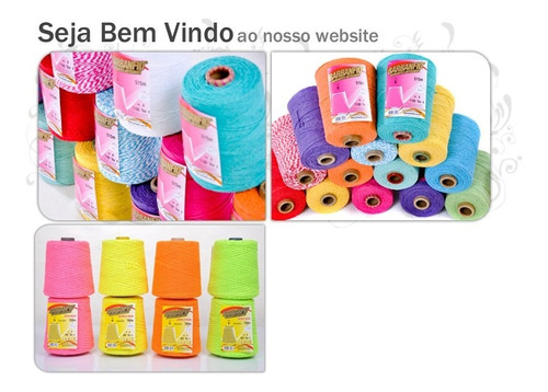 Barbante 700g Kit Com 12 Cones (cores A Sua Escolha)