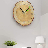 Reloj De Pared Rústico De Madera Reloj Redondo Vintage