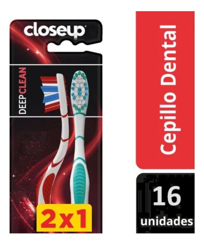 Caja Cepillo De Dientes Closeup Clean X 16 Unid. - Dh Tienda