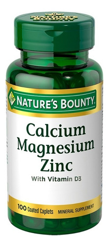 Suplemento En Comprimidos Nature's Bounty Calcium Magnesium Zinc & Vit. D3 En Pote 100 Un