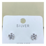 Aros Silver Plata Rodinada Flores