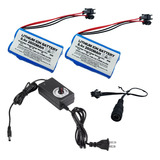 2 Baterias Ion De Litio 7.4v Recargable Jst-xh + Cargador