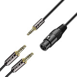 J&d Cable De Micrófono Xlr A 0.138 In Y Cable De Audio Auxil