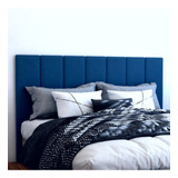 Cabeceira Modular Suede 120x20cm Azul Para Cama King Size