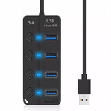 4 Puertos Usb 3.0 Hub Splitter Con Interruptor Independiente