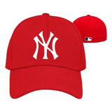 Gorra Roja Nueva York Ny Beisbol Cerrada Flex Unisex