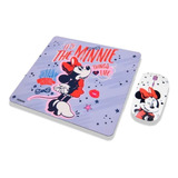 Kit Mouse Inalámbrico + Mouse Pad Diseño Minnie Disney - Ps Color Rosa