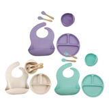 Kit Alimentação De Silicone Bebe Introdução Alimentar Buba