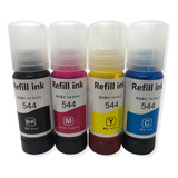 4 X Tinta Compatível Epson T544 L3150 L3110 L5190 3250 3210