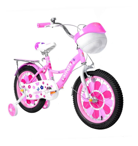 Bicicleta Aro 16 Rosa Infantil Feminina Princess Unitoys