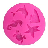 * Mini Molde Silicon Animales Mar Pez Delfin Cupcake Fondant