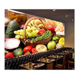 Papel De Parede Salada De Frutas Vegetais 3d M² Al159
