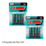 Empaque Con 4 Baterias Pilas Doble Aa Power 1.5v De Carbon