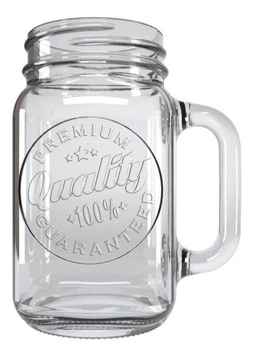 6 Tarros Con Asa 16oz/473ml Mason Jar 