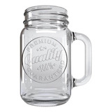 24 Tarros Con Asa 16oz/473ml Mason Jar 