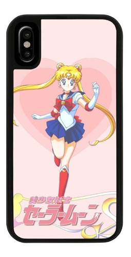 Funda Uso Rudo Tpu Para iPhone Sailor Moon Rosa Corazon 