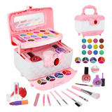 Juego De Maquillaje Lavable Set De Belleza Para Niños Regalo