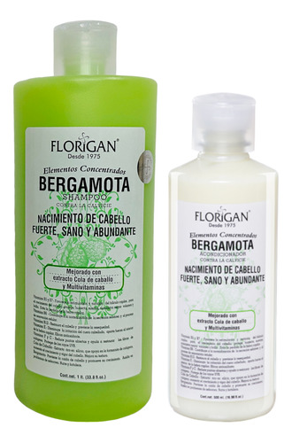 Shampoo Y Acond Bergamota Crecimiento Del Cabello - Florigan