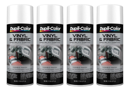 Paq 4 Pinturas Color Blanco Para Vinilo E Interiores De Auto