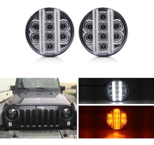 Cuartos Led Switchback Canbus Jeep Wrangler 2007 Al 2017