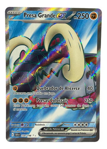 Carta Pokémon Presa Grande Ex Full Art Original Copag