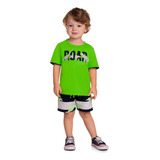 Conjunt Kyly Infantil Menino Verão Short Camiseta Dino 1 A 8