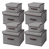 Cajas Organizadoras 8 Unidades De Tela Plegable C/ Tap Topon