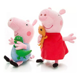 Peluches Peppa Pig Y George Set Con Dinosauro Teddy 30cm