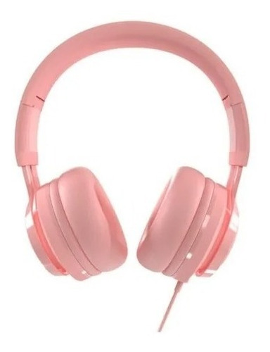 Audifonos Diadema Gamer Rosados Cableados 3.5mm