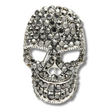 Broche Pin Prendedor Calavera De Diamante Imitacion Mujer 