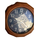 Reloj De Pared Tressa Madera Antiguo Vintage