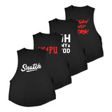 Pack X4 Remera Deportiva Sin Manga Musculosa Crossfit Gym