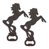 Design Toscano Wild Stallion Horse Bottle Opener, Set Of 2, 