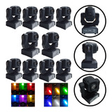 Kit 10 Moving Mini Spot Head Led 60w Dmx Iluminção Dj Balada