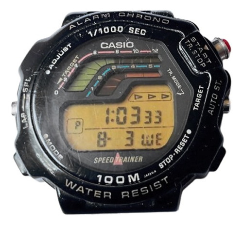 Relógio Casio Str-1000 Raro 1990 Vintage Display Dourado