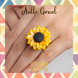 Anillo Acero Quirúrgico Girasol 