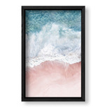 Cuadros Modernos 20x30 Box Negro La Playa Pink Blue