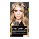 Tinte Preference Loreal Rubio Claro Cenizo Tono 8.1