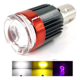 Faro Foco Moto Led Ba20d Amarillo Blanco Demonio Rojo/azul