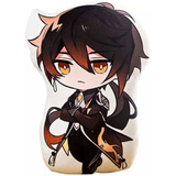 Mini Cojin Zhongli Genshin Impact Chibi Kawaii Decorativo