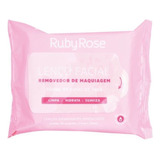 Lenços Demaquilantes Ruby Rose 25 Unidades