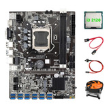 Placa Base B75 Eth Mining 12 Pcie A Usb+cpu I3 2120+refriger